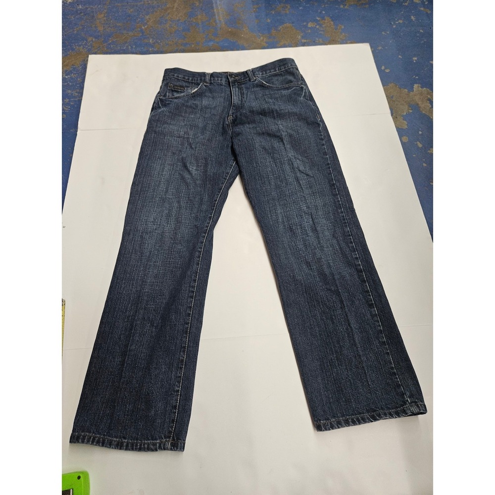 Calvin Klein Jeans Mens 33 Relaxed Straight Easy Fit Dark Wash Denim Blue Jeans
